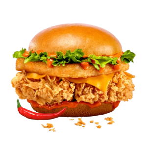 Burger poulet épicée